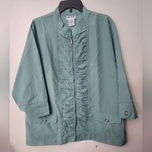 Blair Vintage Ruched Jacket Seafoam Green XLP